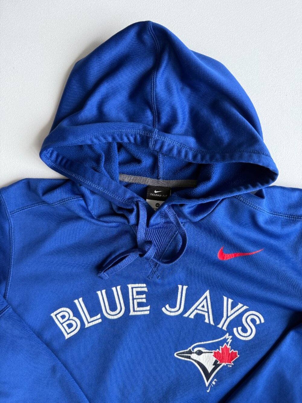 Official Nike Toronto Blue Jays Therma-FIT Hoodie Blue Medium - Picture 8 of 9